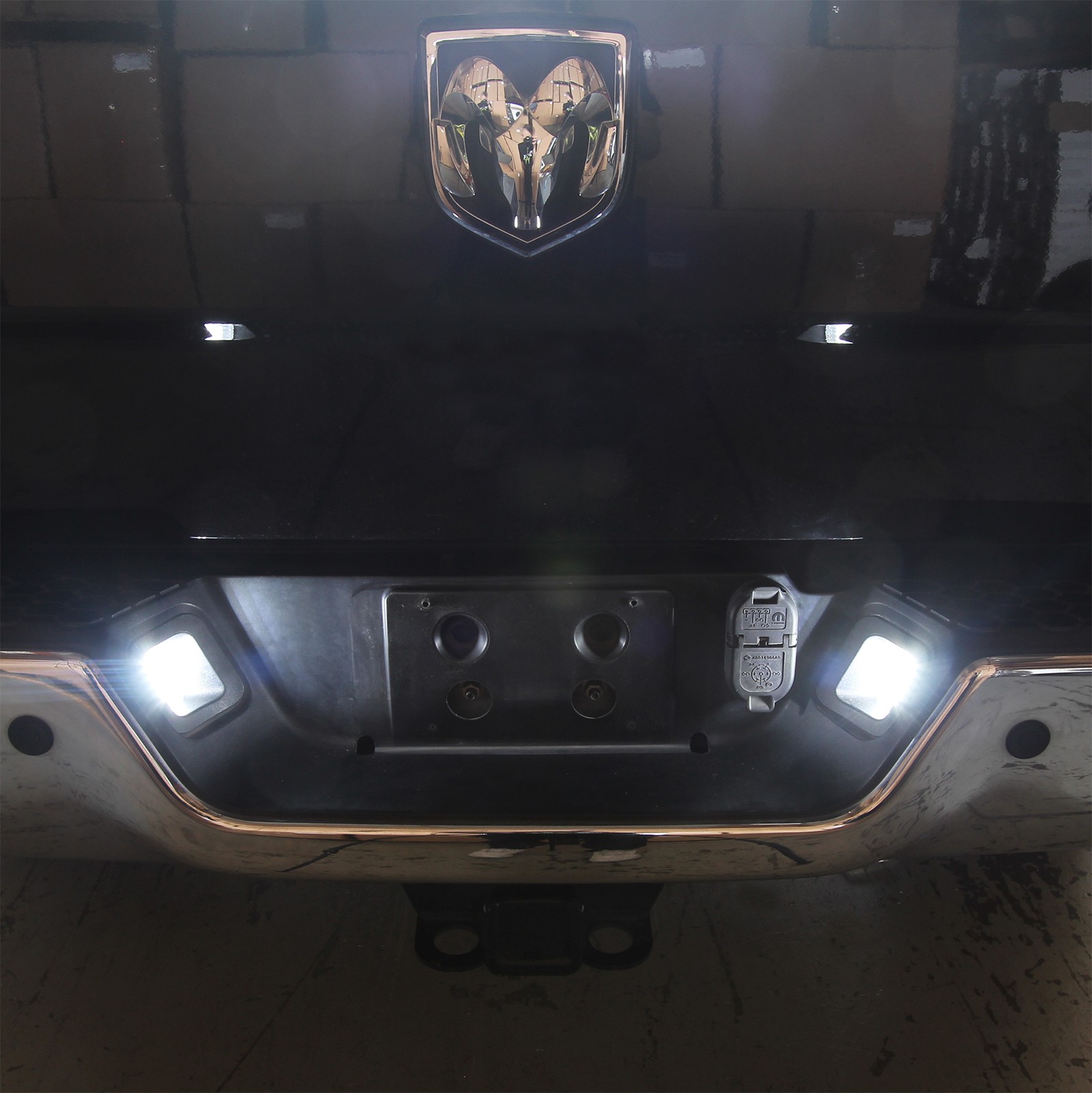 dodge ram license plate light